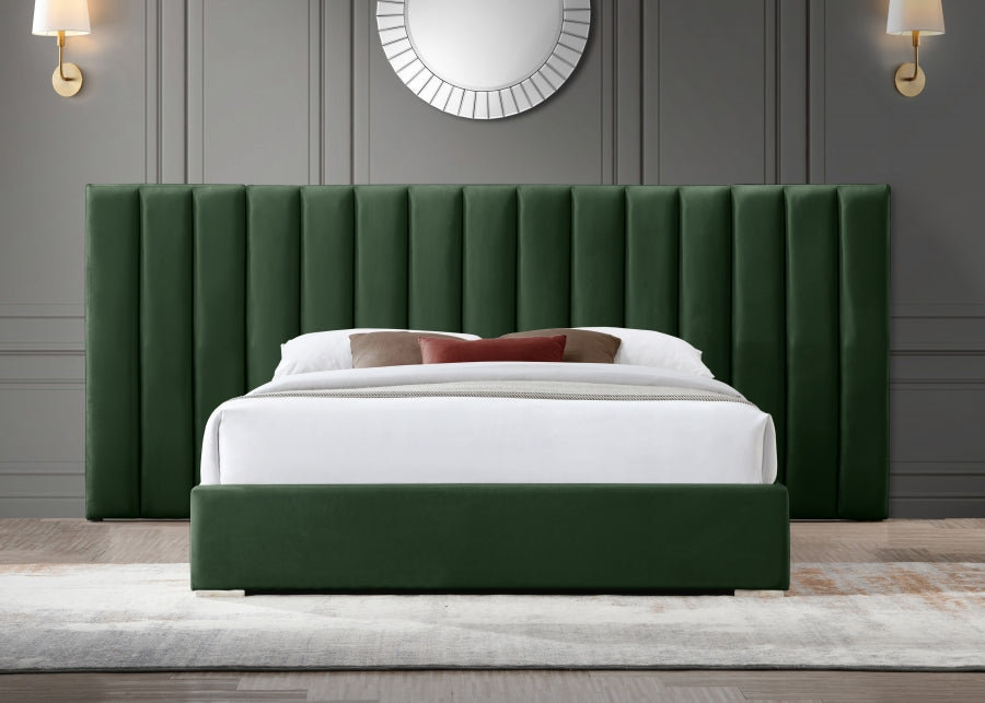 Pablo Velvet King Bed Green - PabloGreen-K