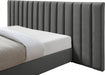 Pablo Velvet King Bed Grey - PabloGrey-K