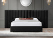 Pablo Velvet Queen Bed Black - PabloBlack-Q