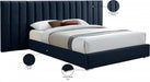 Pablo Velvet Queen Bed Blue - PabloNavy-Q