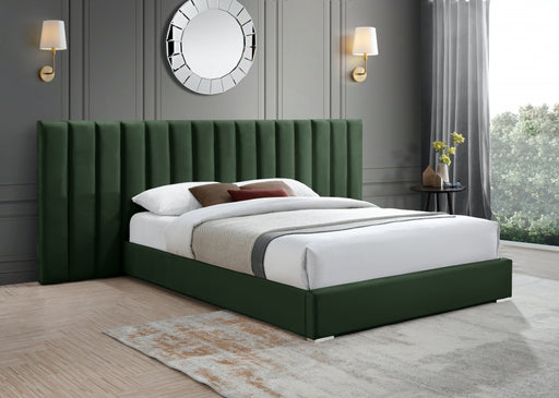 Pablo Velvet Queen Bed Green - PabloGreen-Q