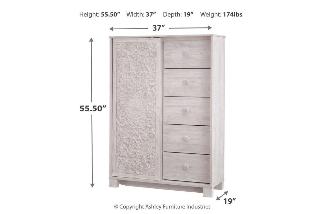 Paxberry Whitewash Dressing Chest - B181-48 - Gate Furniture