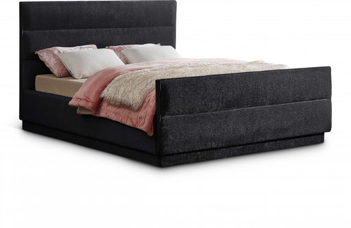 Paxton Chenille Fabric Full Bed (3 Boxes) Black - PaxtonBlack-F