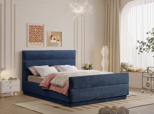 Paxton Chenille Fabric Full Bed (3 Boxes) Blue - PaxtonNavy-F