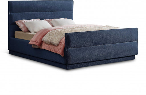 Paxton Chenille Fabric Full Bed (3 Boxes) Blue - PaxtonNavy-F