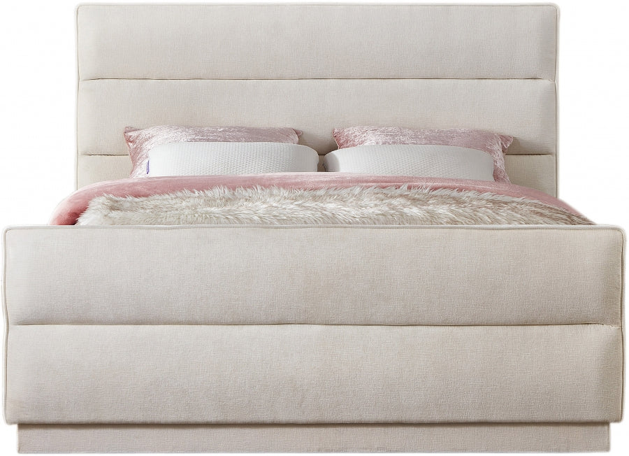 Paxton Chenille Fabric Full Bed (3 Boxes) Cream - PaxtonCream-F