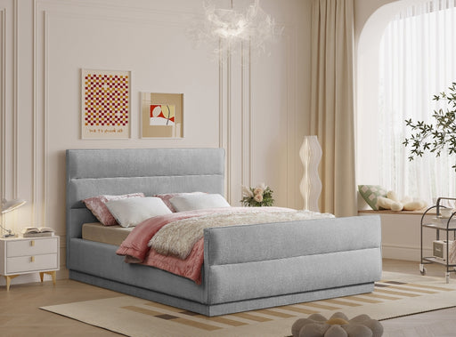 Paxton Chenille Fabric Full Bed (3 Boxes) Grey - PaxtonGrey-F