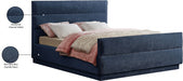 Paxton Chenille Fabric King Bed (3 Boxes) Blue - PaxtonNavy-K