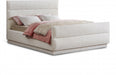 Paxton Chenille Fabric King Bed (3 Boxes) Cream - PaxtonCream-K