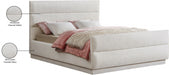 Paxton Chenille Fabric King Bed (3 Boxes) Cream - PaxtonCream-K