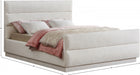 Paxton Chenille Fabric King Bed (3 Boxes) Cream - PaxtonCream-K