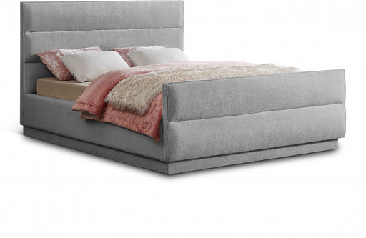 Paxton Chenille Fabric King Bed (3 Boxes) Grey - PaxtonGrey-K