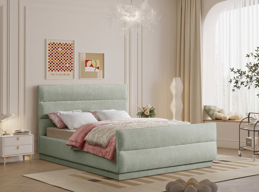 Paxton Chenille Fabric King Bed (3 Boxes) Mint - PaxtonMint-K