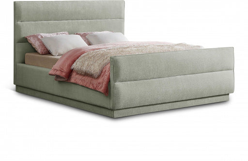 Paxton Chenille Fabric King Bed (3 Boxes) Mint - PaxtonMint-K