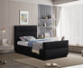 Paxton Chenille Fabric Twin Bed (3 Boxes) Black - PaxtonBlack-T