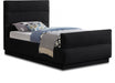 Paxton Chenille Fabric Twin Bed (3 Boxes) Black - PaxtonBlack-T