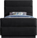 Paxton Chenille Fabric Twin Bed (3 Boxes) Black - PaxtonBlack-T