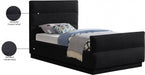 Paxton Chenille Fabric Twin Bed (3 Boxes) Black - PaxtonBlack-T