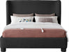 Penny Boucle Fabric Full Bed Black - B1206Black-F