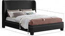 Penny Boucle Fabric Full Bed Black - B1206Black-F