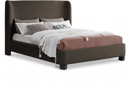 Penny Boucle Fabric Full Bed Brown - B1206Brown-F