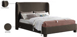 Penny Boucle Fabric King Bed Brown - B1206Brown-K