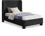 Penny Boucle Fabric Twin Bed Black - B1206Black-T