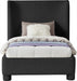 Penny Boucle Fabric Twin Bed Black - B1206Black-T