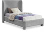 Penny Boucle Fabric Twin Bed Grey - B1206Grey-T