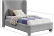 Penny Boucle Fabric Twin Bed Grey - B1206Grey-T