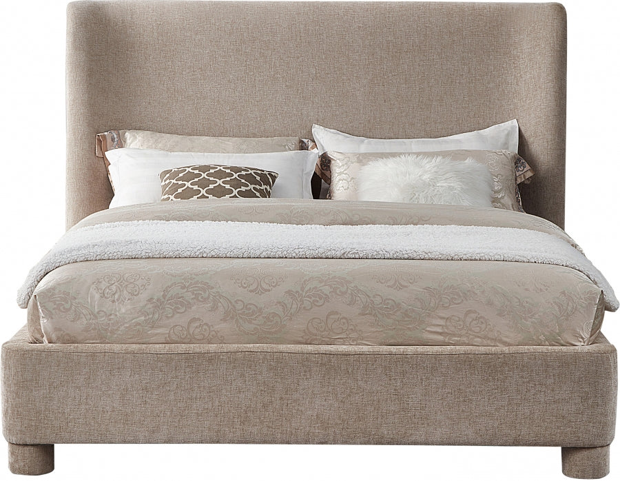 Penny Chenille Fabric King Bed Beige - B1207Beige-K