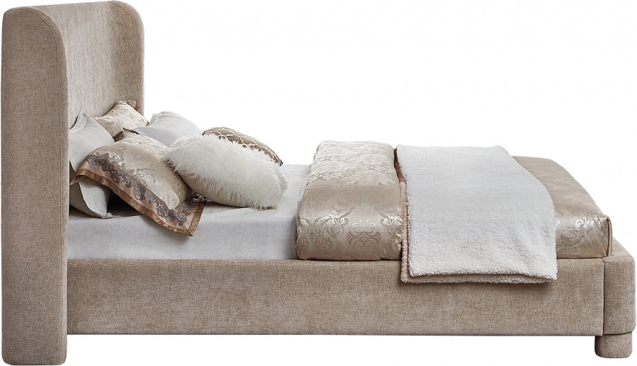 Penny Chenille Fabric King Bed Beige - B1207Beige-K