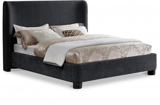 Penny Chenille Fabric King Bed Black - B1207Black-K