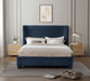 Penny Chenille Fabric King Bed Blue - B1207Navy-K