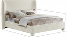 Penny Chenille Fabric King Bed Cream - B1207Cream-K