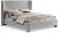 Penny Chenille Fabric King Bed Grey - B1207Grey-K