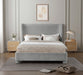 Penny Chenille Fabric King Bed Grey - B1207Grey-K