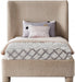 Penny Chenille Fabric Twin Bed Beige - B1207Beige-T