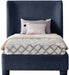 Penny Chenille Fabric Twin Bed Blue - B1207Navy-T