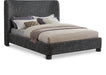 Penny Linen Textured Fabric Full Bed Black - B1205Black-F