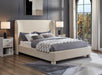 Penny Linen Textured Fabric King Bed Beige - B1205Beige-K