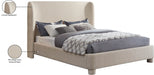 Penny Linen Textured Fabric King Bed Beige - B1205Beige-K