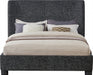 Penny Linen Textured Fabric King Bed Black - B1205Black-K