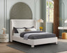 Penny Linen Textured Fabric King Bed Cream - B1205Cream-K