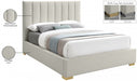 Pierce Linen Textured Full Bed Beige - PierceBeige-F