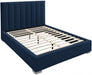 Pierce Linen Textured Full Bed Blue - PierceNavy-F