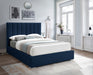 Pierce Linen Textured Full Bed Blue - PierceNavy-F