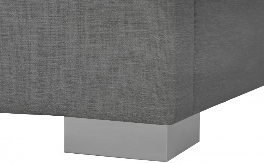 Pierce Linen Textured Full Bed Grey - PierceGrey-F