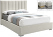 Pierce Linen Textured King Bed Beige - PierceBeige-K