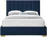 Pierce Linen Textured King Bed Blue - PierceNavy-K